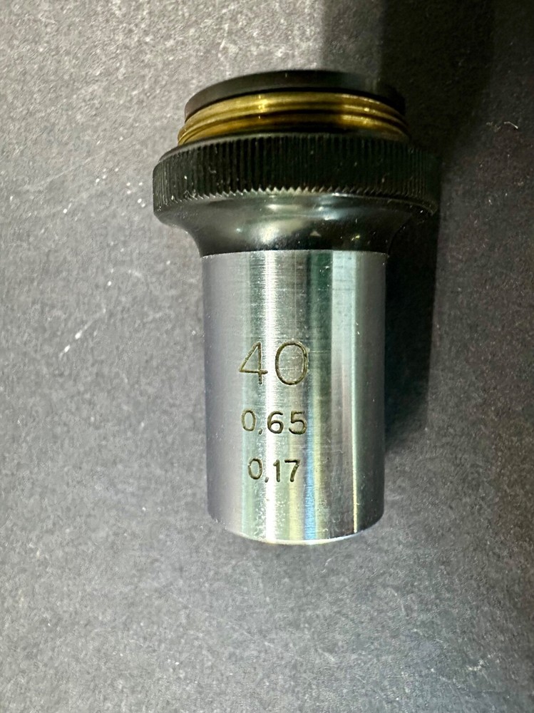 Vintage Carl Zeiss Jena Microscope Objective X40