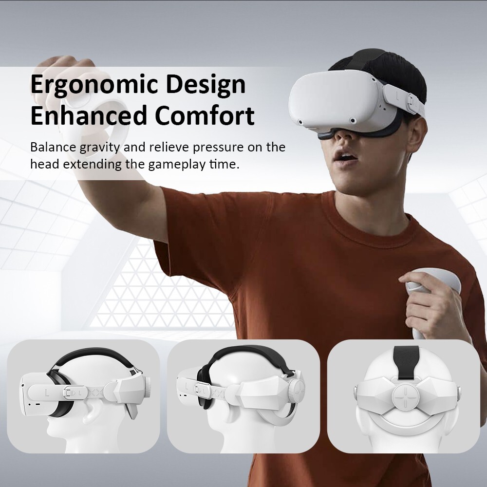 Adjustable Head Strap Replacement for Oculus Quest 2 Elite Headband Accessories