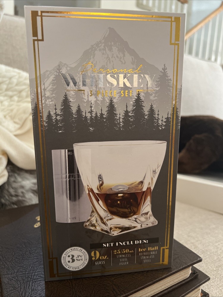 Personalized Whiskey, 3 Piece Whiskey Glass Gift Set  *NEW*