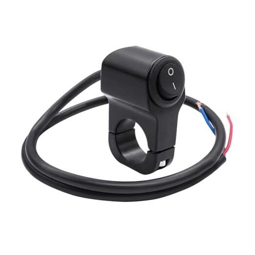 Motorcycle Handlebar Switch, 12V Waterproof Handlebar Light Switch with 1 PCS
