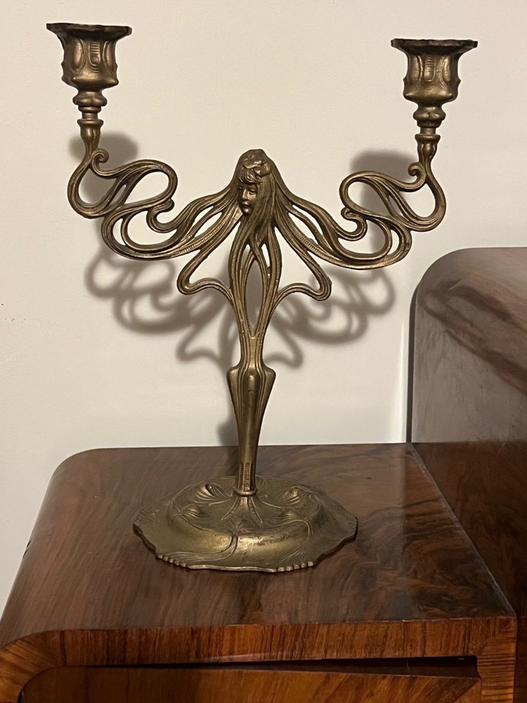 Art Nouveau Double Candlestick, c.1910