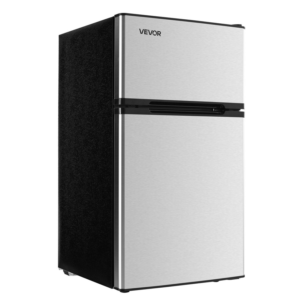 Mini Fridge Freezer 3.2 Cu.Ft Two Door Compact Refrigerator Adjustable Tem