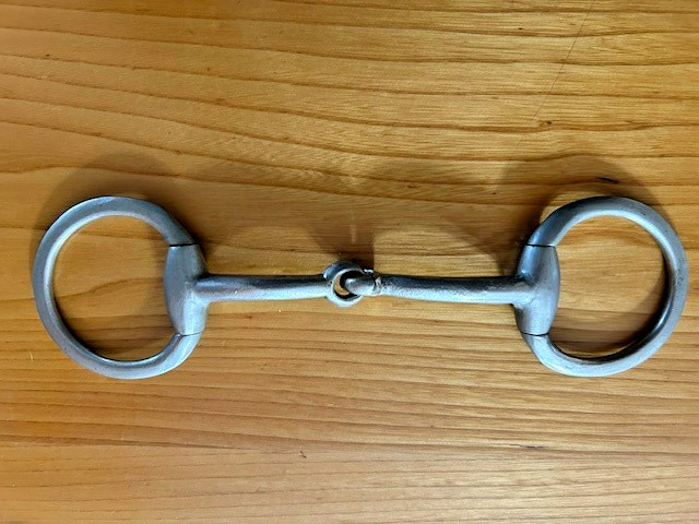 5" Eggbutt Single Snaffle Bit, German Silver.