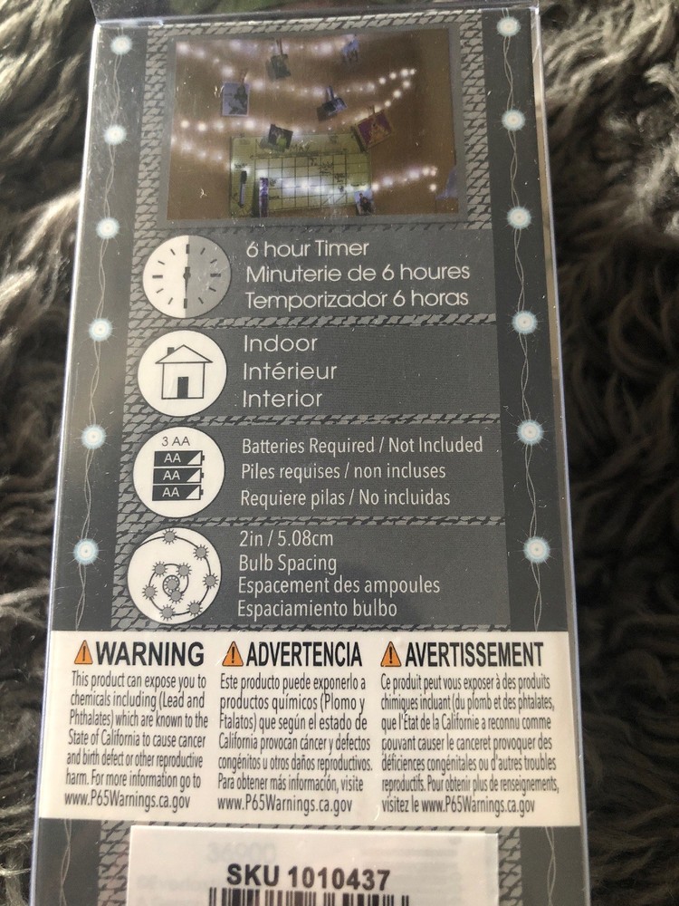 Everlasting Glow Cool White LED Christmas Light String Set 30 Lights