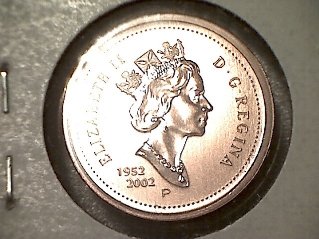 2002P Canadian  Uncirculated Specimen one cent coin(1952 - 2002)