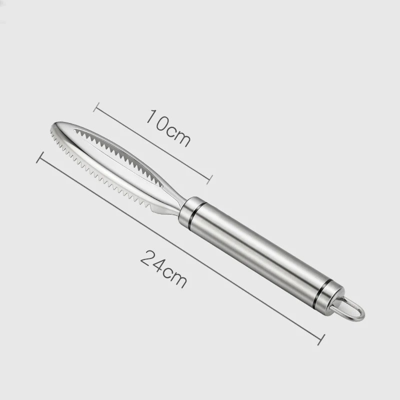 Stainless Fish Scale Scraper Tool - Fast Descaler & Cleaner Peeler Kitchen Gadge
