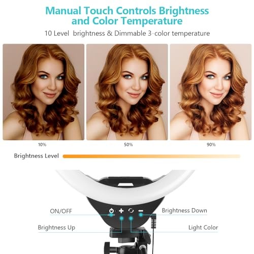 Sensyne 10'' Ring Light with 50'' Extendable Tripod Stand, LED - Scratch & Dent