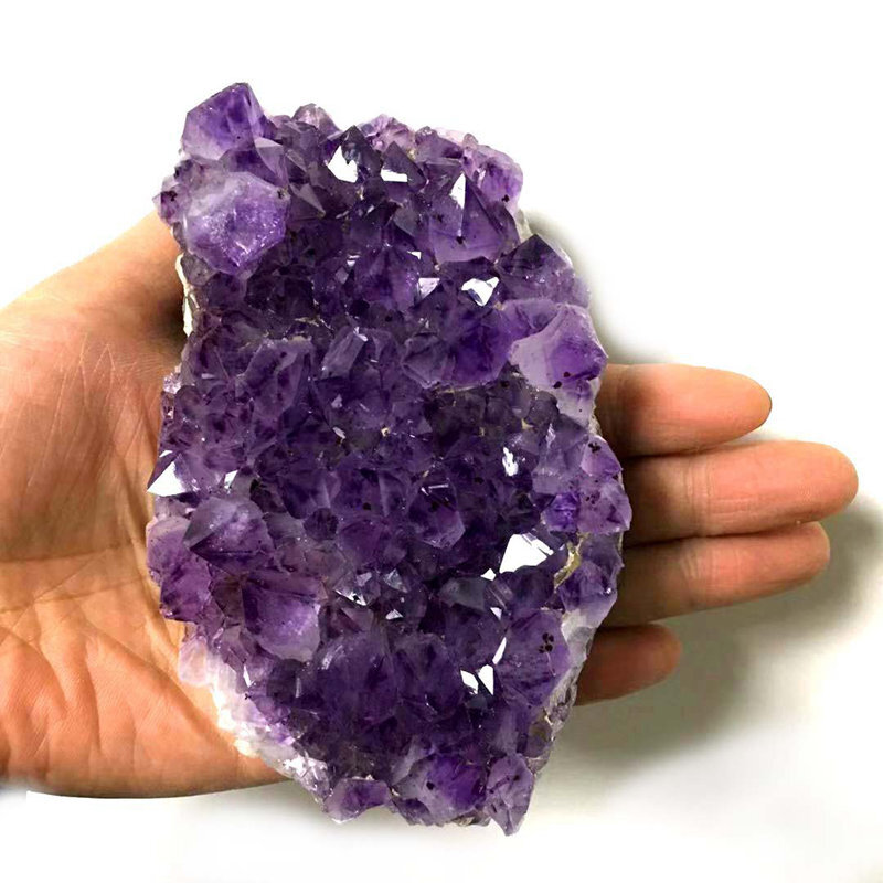 Natural Quartz Amethyst Cluster Crystal Geode Druzy Chakra Healing Ore Specimens