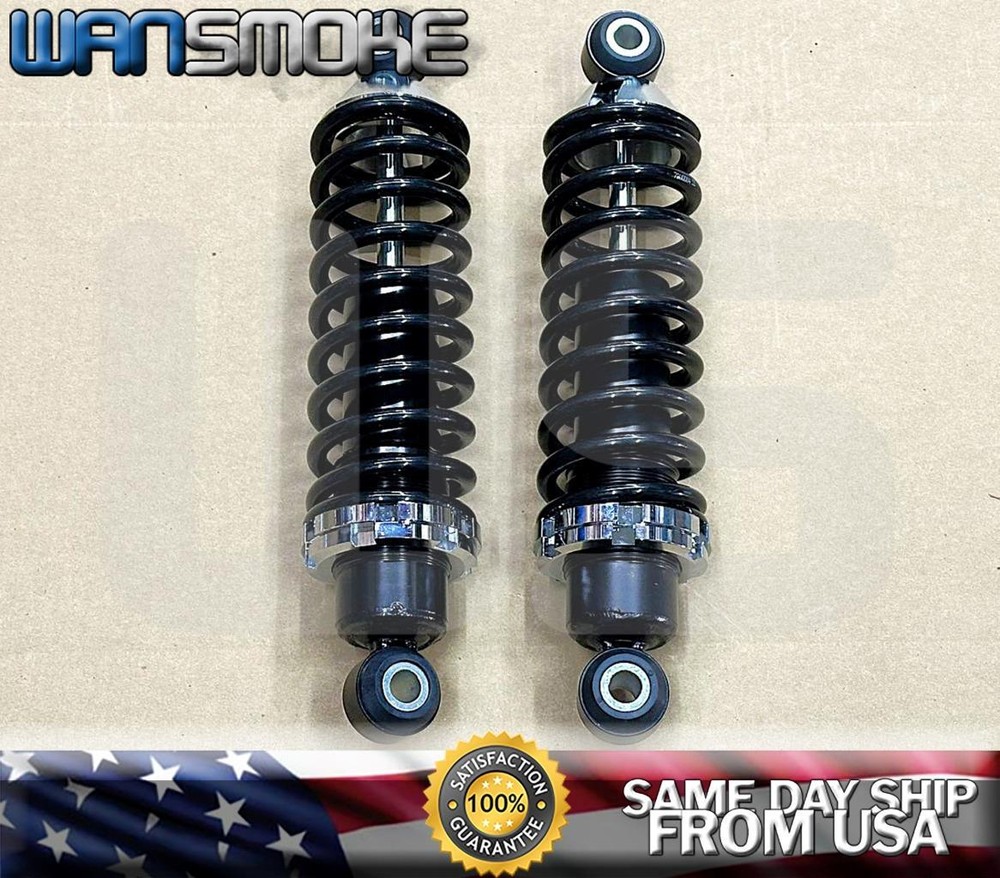 Pair Rear Coilover Shock Spring Hot Rod Set 180 LBS+ Solid Bushing Hat Universal