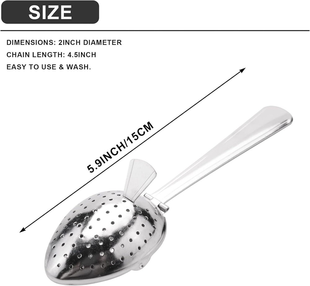 2/4* Silver Plated Stainless Steel Tea Filter Spoon Infuser Strainer Spoon Herbs