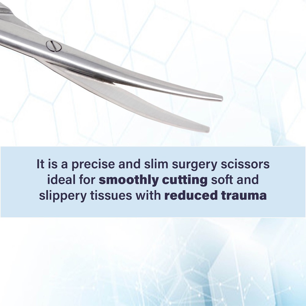 Metzenbaum Scissors Straight & Curved 5.75"Plastic Surgery Dissecting Veterinary