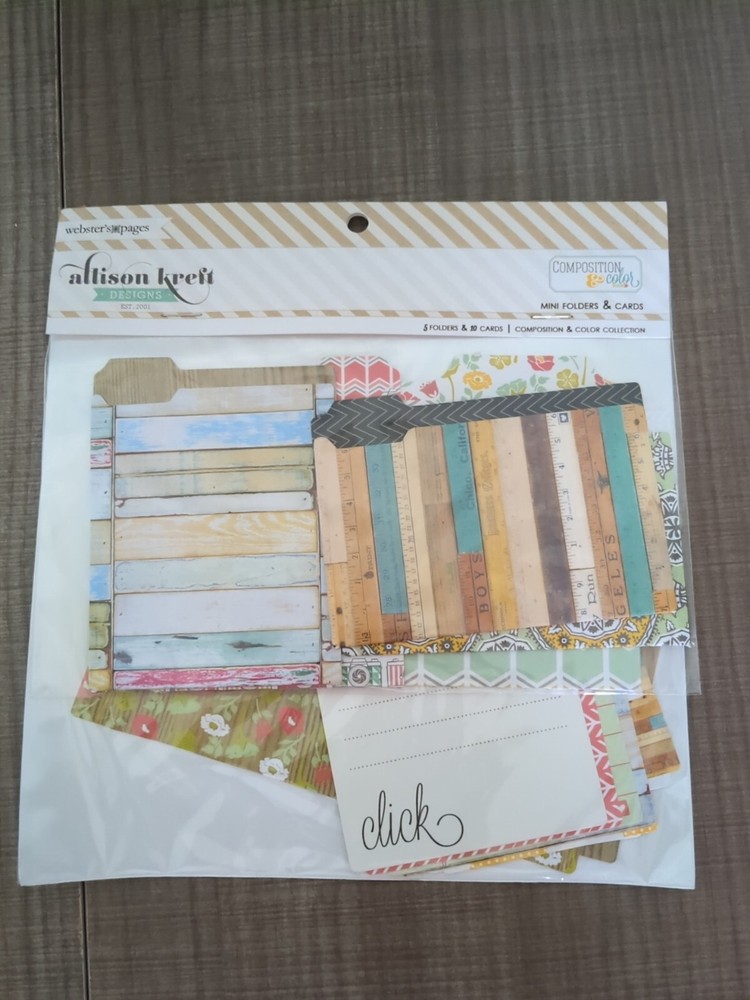Websters Pages Mini Folders & Cards for scrapbook Card making Damaged Package
