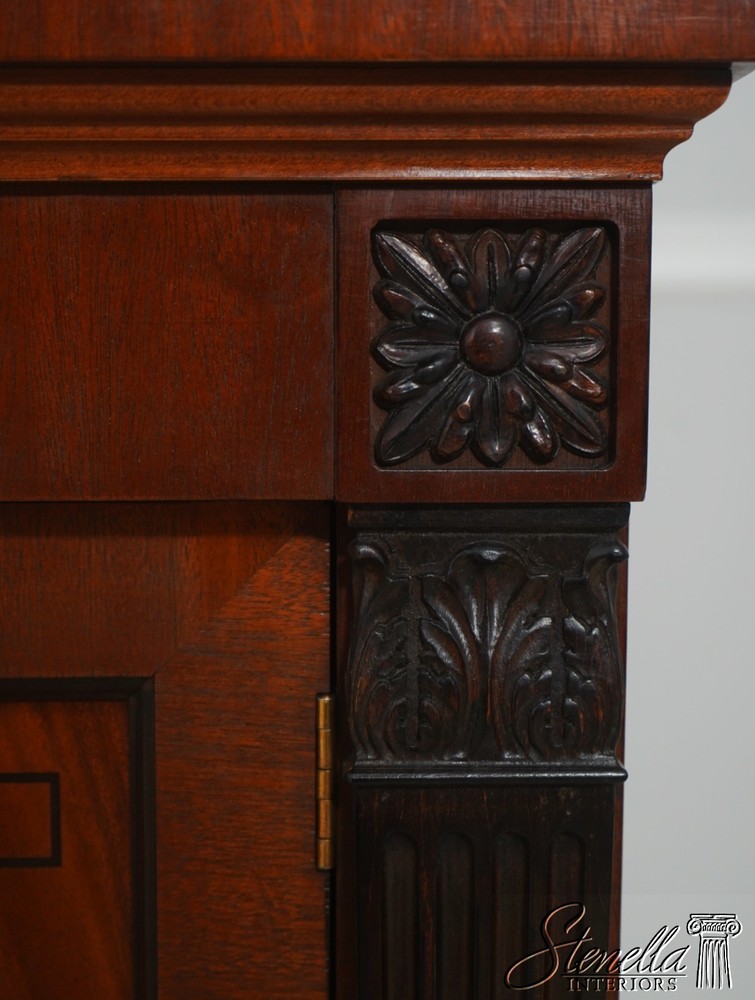 71664: BAKER Neoclassical Mahogany Sideboard w. Black Highlights