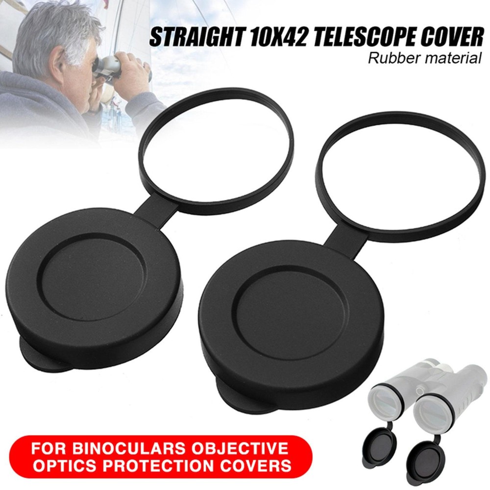 2PCS 10x50 Durable Rubber Len Cover Caps For Binoculars Objective Optics Protect