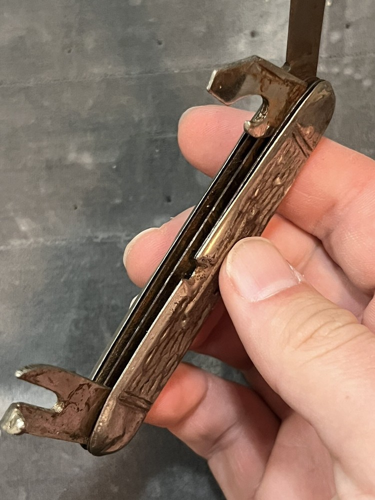 VINTAGE SILVER CAMP KNIFE 3 Blade