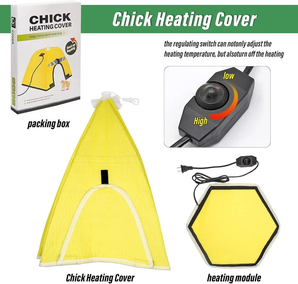 Chicken Brooder Box for Chicks Brooder Plate Chick Heater Warmer for 10 Newborns