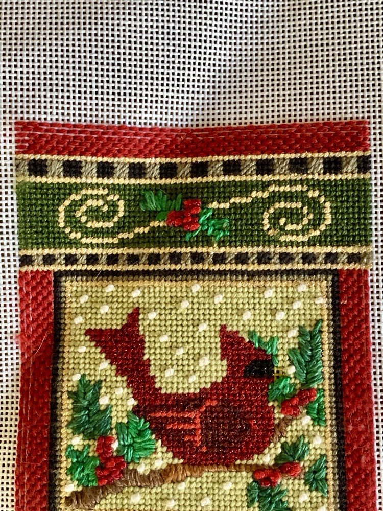 2 Christmas Needlepoint Canvas Projects Need Finishing Touches