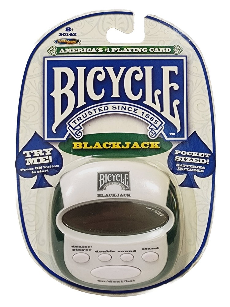 Bicycle BLACKJACK Pocket Sized Electronic Handheld Game 2009 Techno Source New