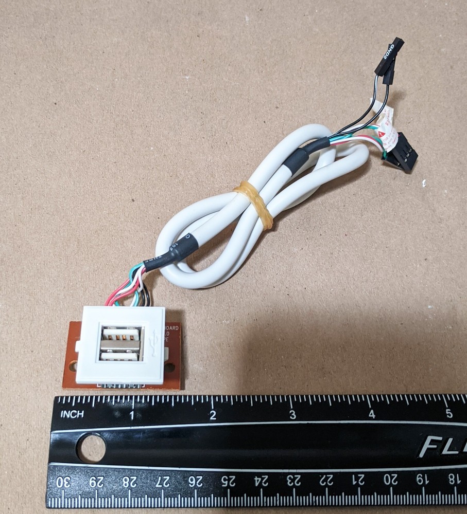 NEW Front Panel 2x USB, Audio, MIC, PCB Board w/ Clip Connector Cable