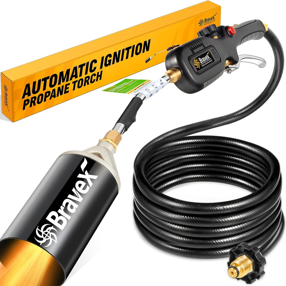 Propane Torch Weed Burner with Automatic Ignition System (Electronic Pulsed Push