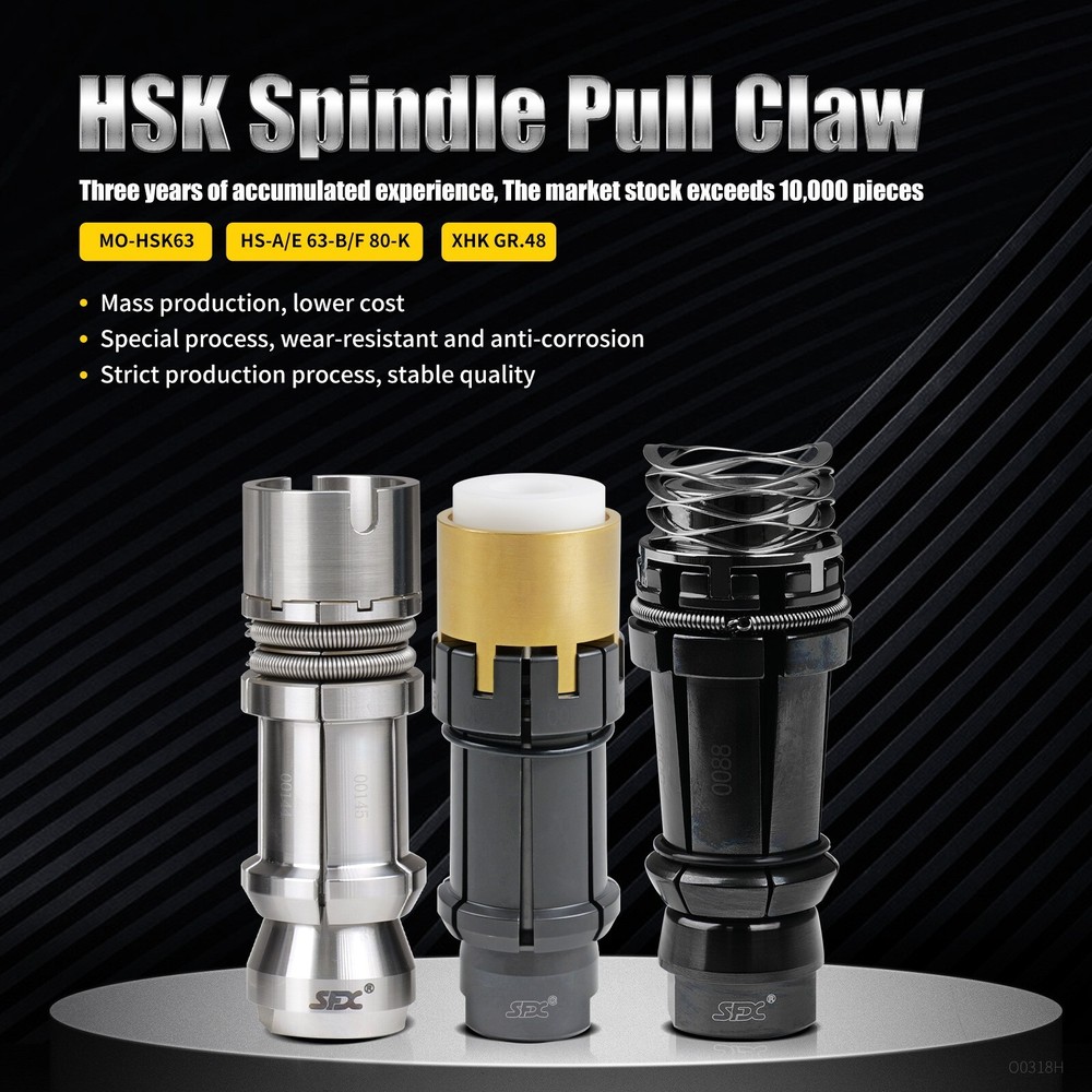 SFX MO-HSK63 Clamping Spindle Pull Claw for HSK63 Pull Stud Lock Tighter