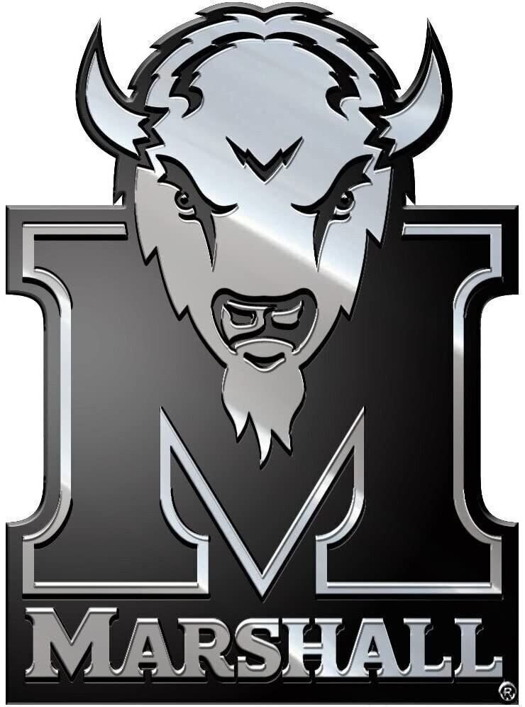 Marshall University Thundering Herd Premium Solid Metal Raised Auto Emblem...
