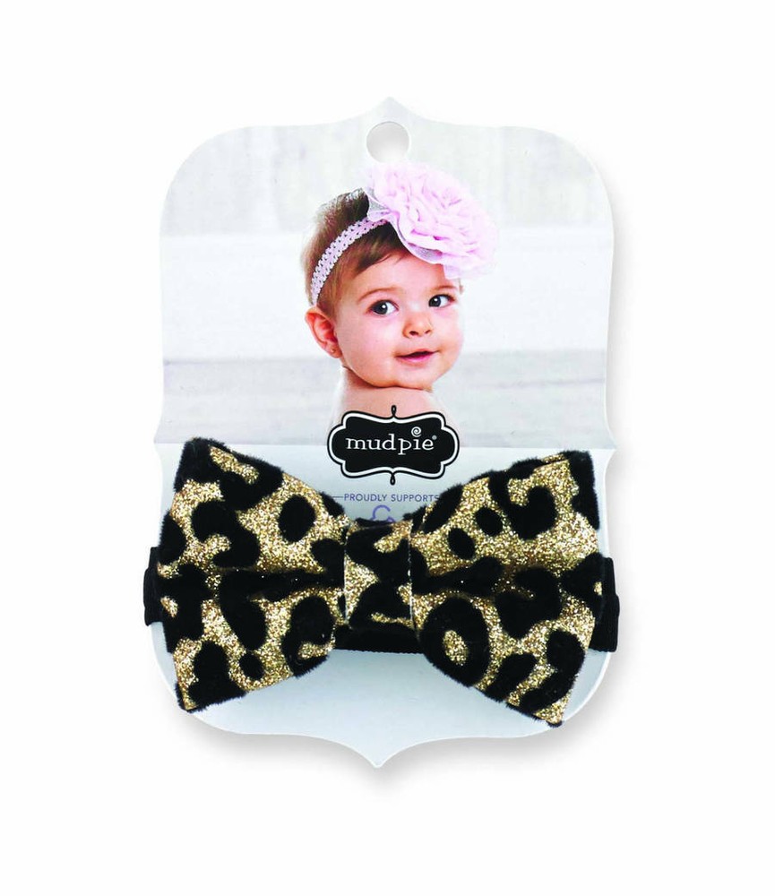Mud Pie Leopard Glitter Soft Headband
