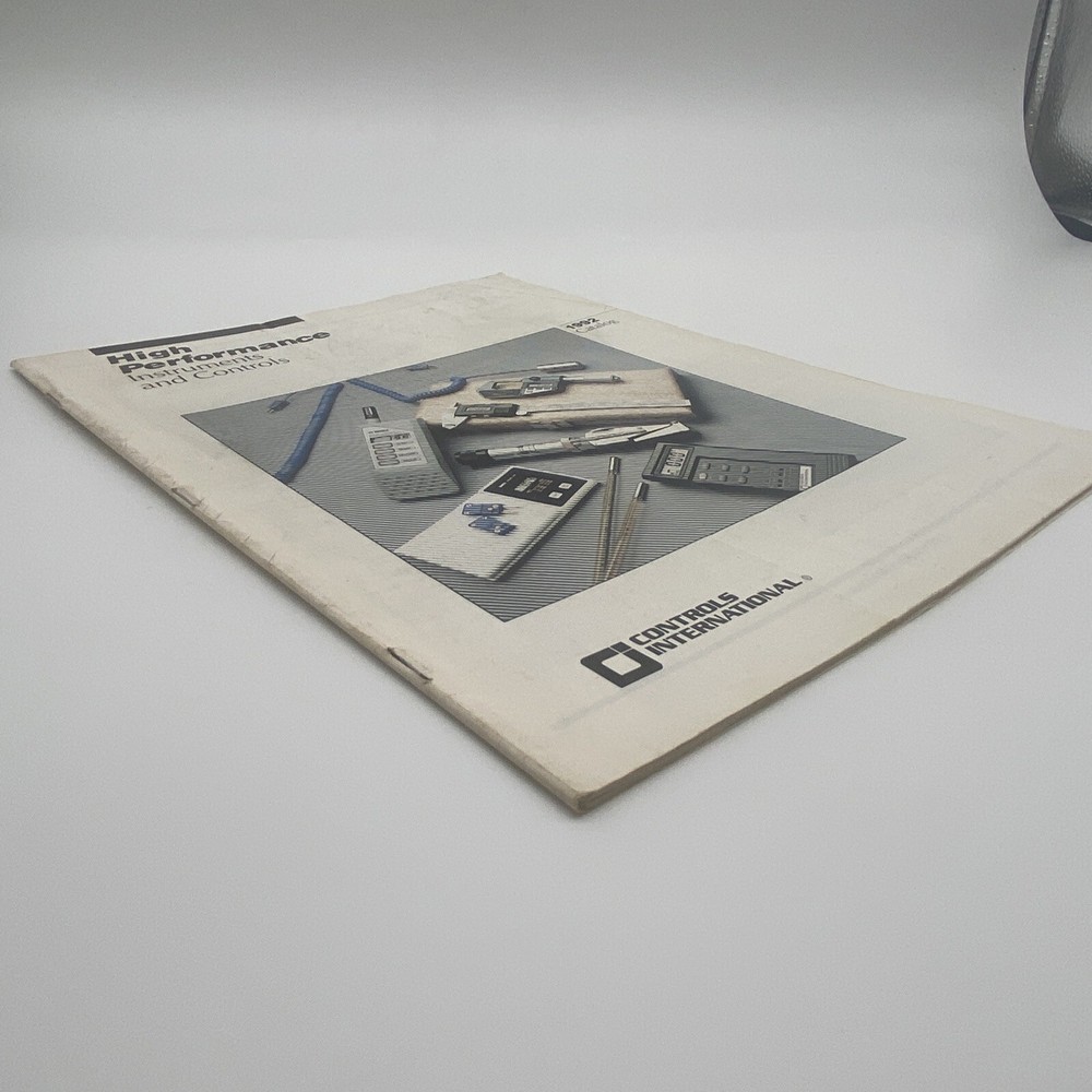 Controls International High Performance Instruments And Controls 1992 Catalog