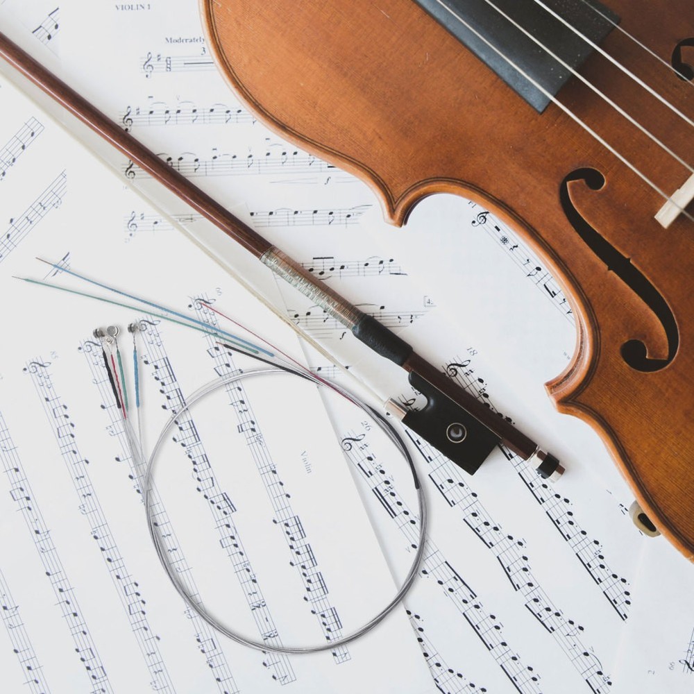 4 Pcs Replacement Strings Violin Fine Tuner Part Accessories Kit