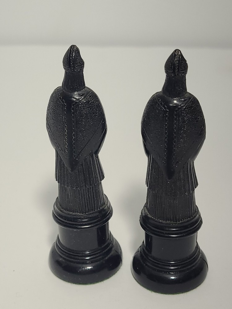 Kingsway Florentine Plastic Chess Piece Black Replacement Bishops