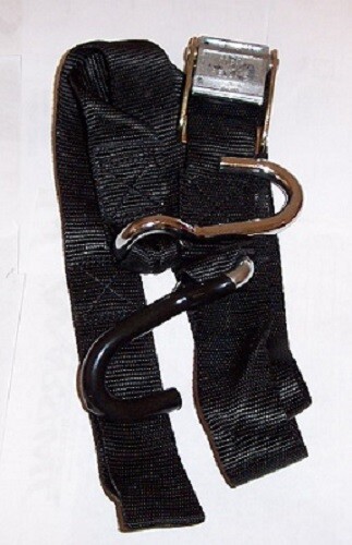 Tie Down Black Pro grip 6' long 1 1/2" wide S-Hooks