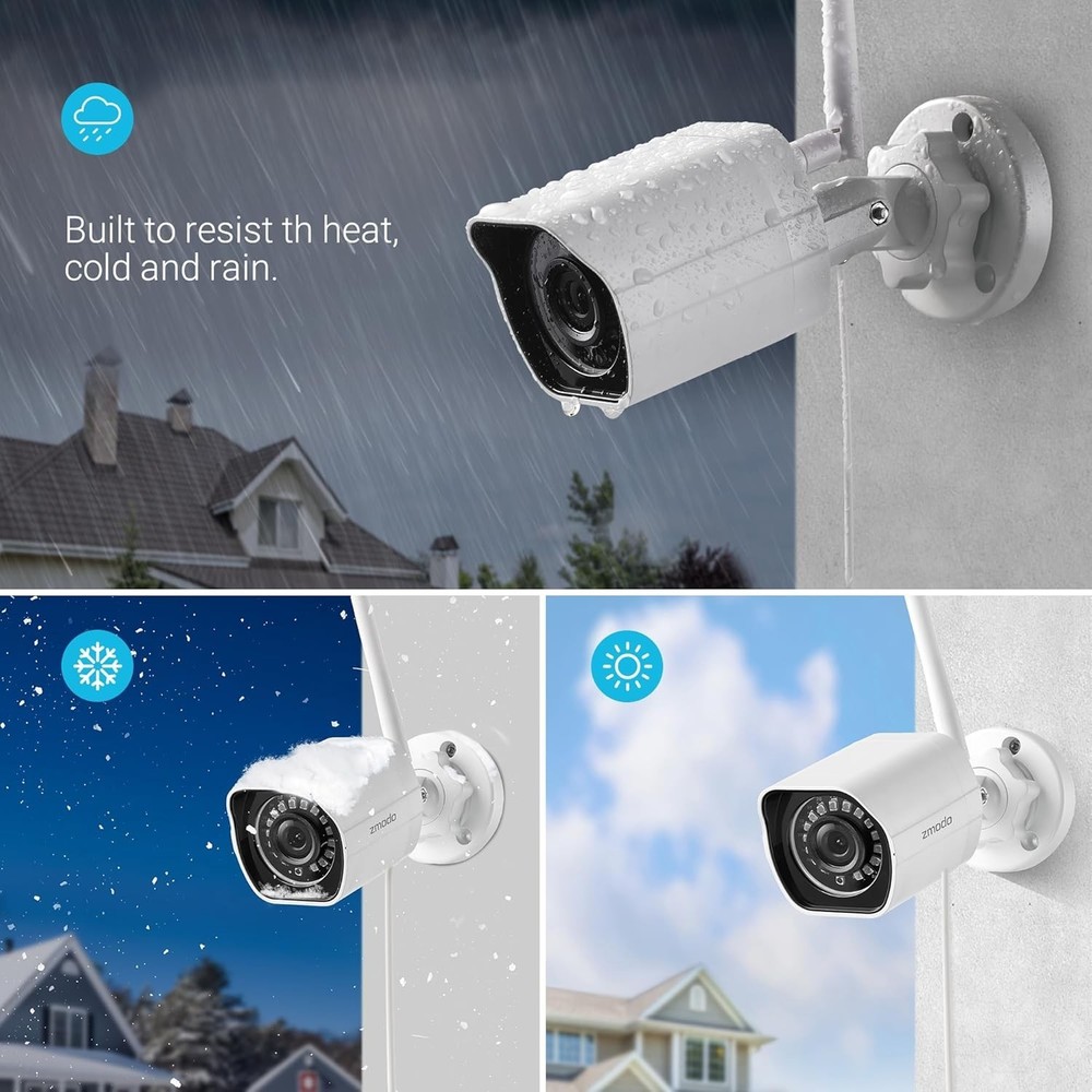 1080p Outdoor Wireless Security Camera with 65ft Night Vision & Motion Detection