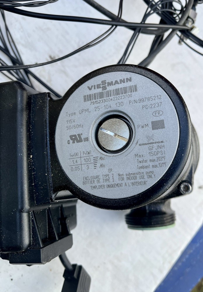 Viessmann Vitodens Boiler Circulating Pump Electrical Wiring & Temp Sensor