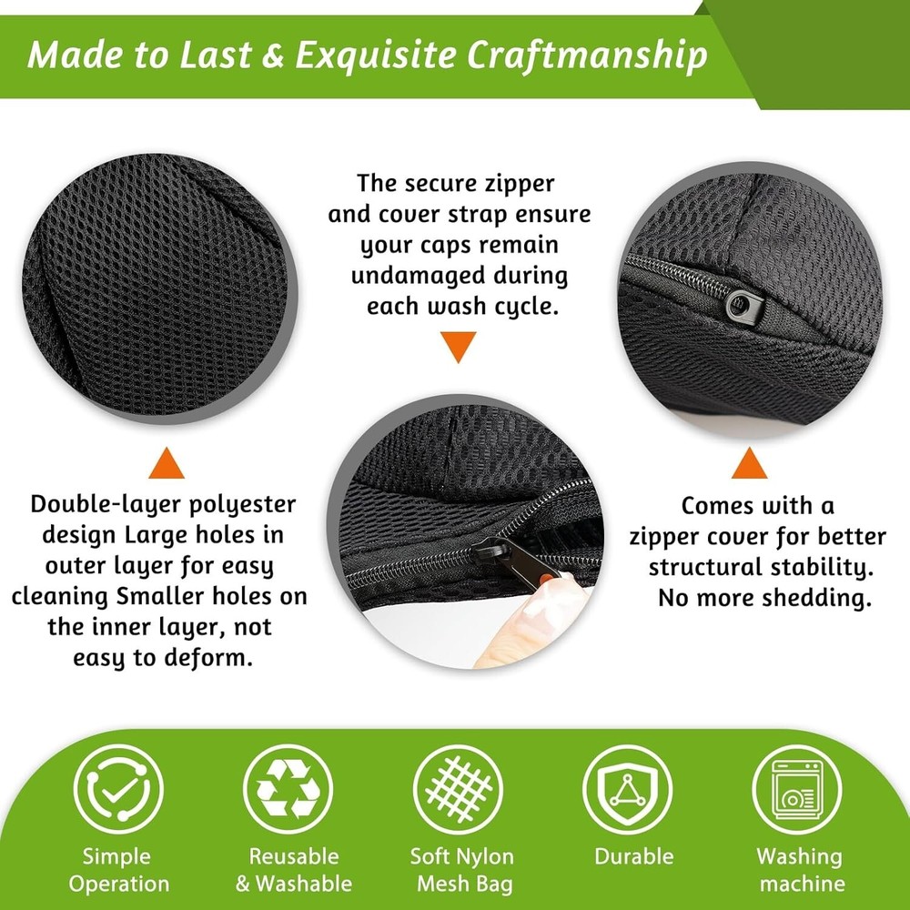 Durable PE Plastic Hat Washer Cage - Effortless Cleaning and Care, 2 Pack