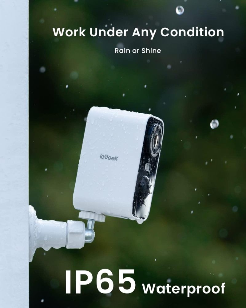 ieGeek 2K 3MP Security Camera 4 Camera Kit Wireless Spotlight/Siren Night Vision
