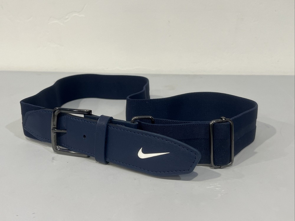 NIKE Blue Stretch Adjustable Belt ONE SIZE Swoosh Logo