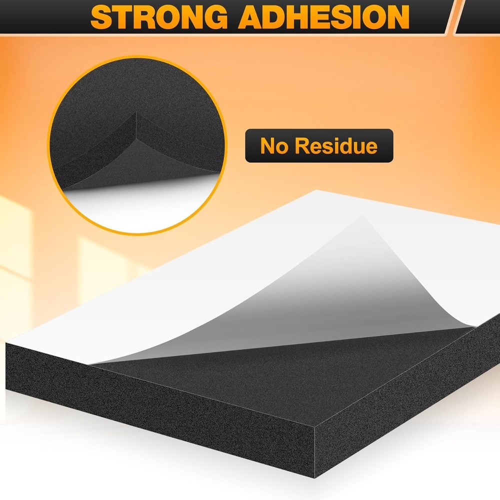 Foam Padding Sheets with Adhesive Backing - Self Stick Neoprene Foam 4 Pcs