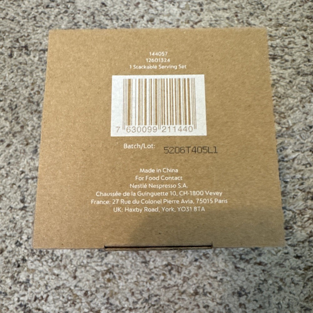 Nespresso Stackable Serving Set NIB Barista Collection Ceramic NEW