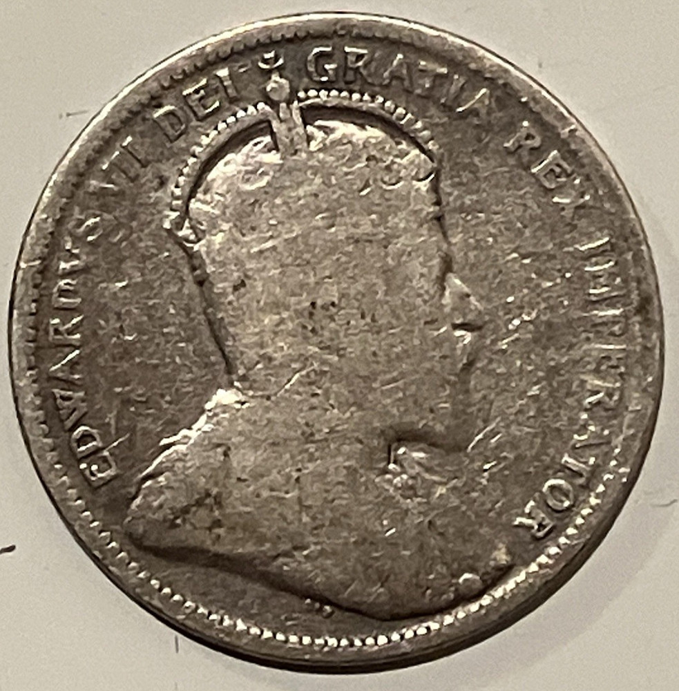 1907 Edward VII Canada Silver Quarter.