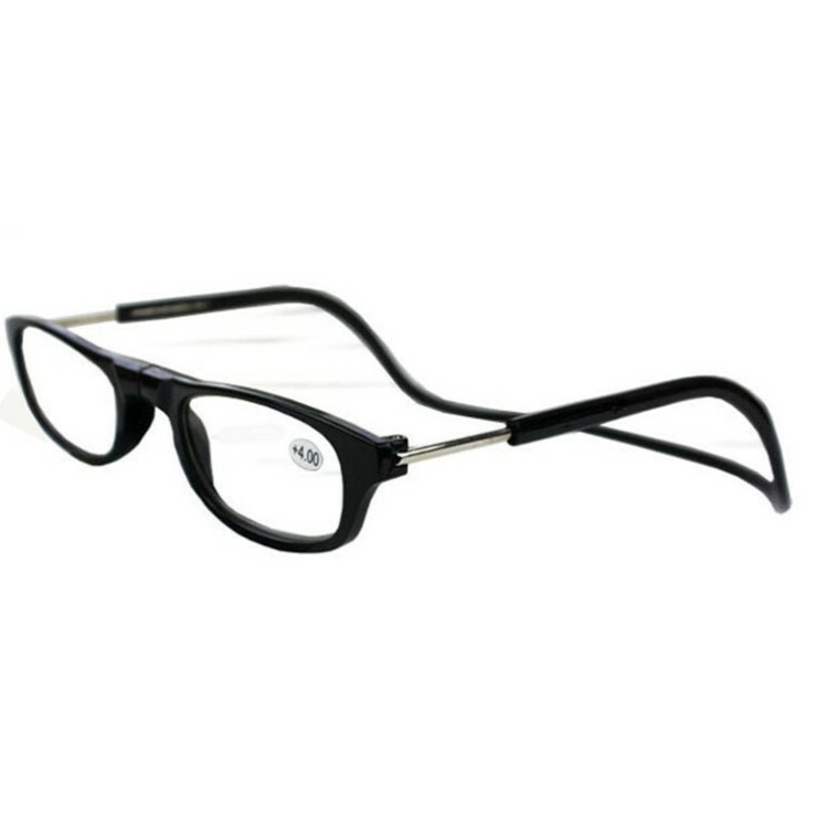 Snap Click Front Neck Hanging Reader Presbyopic Glasses Magnetic Reading Glasses
