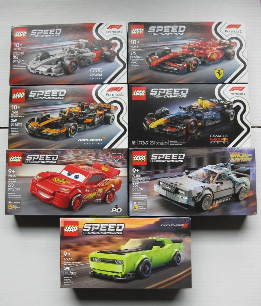 LEGO SPEED CHAMPIONS: Formula 1 - 7 Car sets.