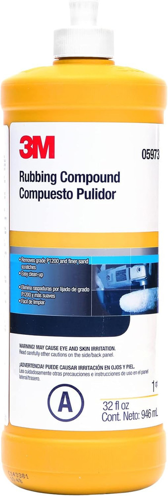Rubbing Compound, 05973, Liquid Formula,1 Qt (32 Fl Oz/946 Ml)