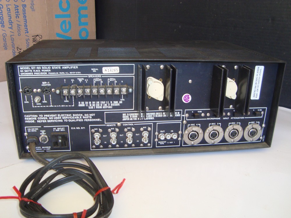 Working Grommes Precision Solid State Amplifier GT-60