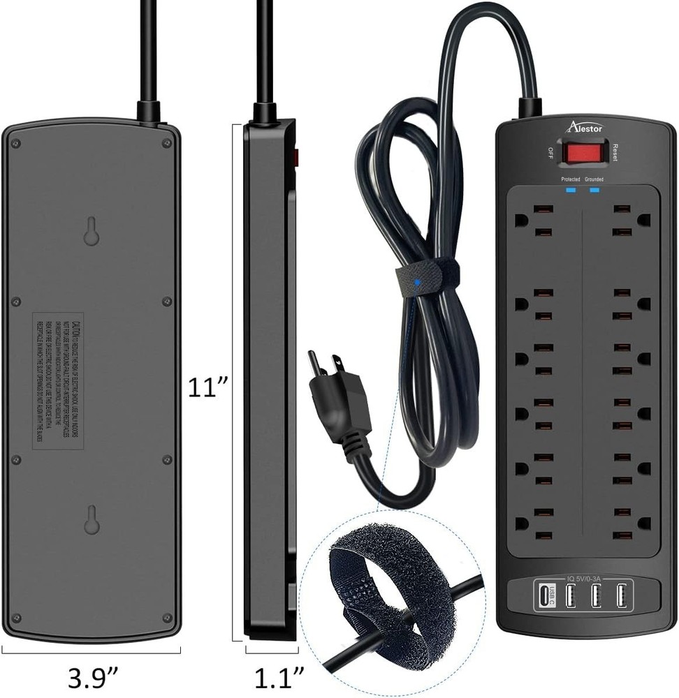 Surge Protector Power Strip 2700 Joules