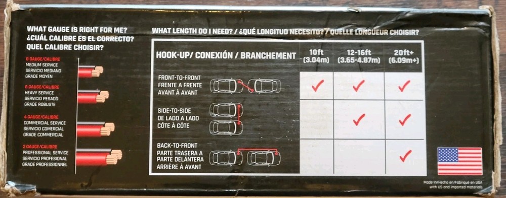 Die Hard Professional Grade Jumper Cables