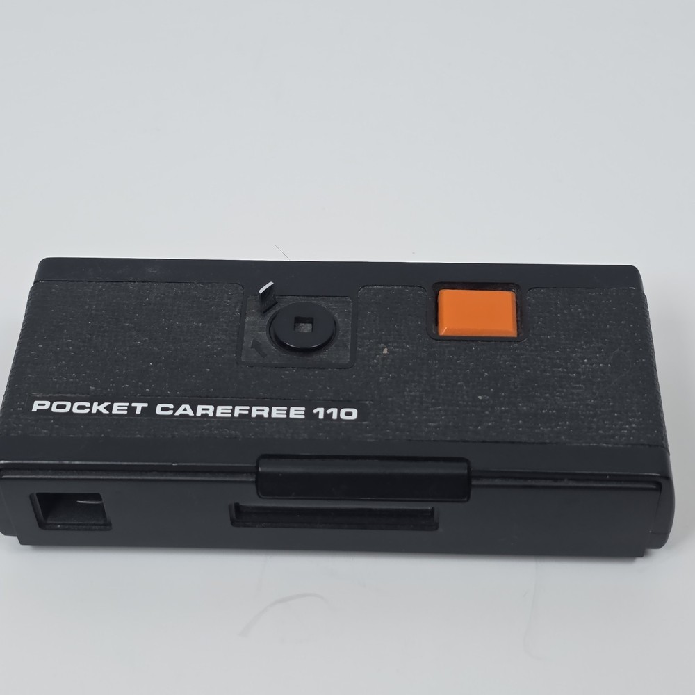 Argus Pocket Carefree 110 Camera Vintage Orange Button UNTESTED