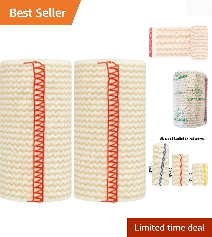 Reliable Support: 3-Inch Elastic Bandage Wrap - Multipurpose & Washable 2-Pack