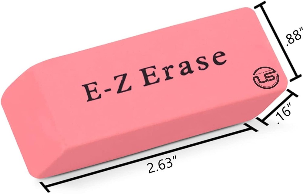 Pink Erasers, 120 Count Rectangular Eraser Bulk Pack, Latex Free Pink Pearl E...