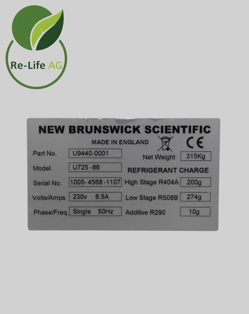 New Brunswick Scientific U725 −86 Ultra-Low Temperature Freezer