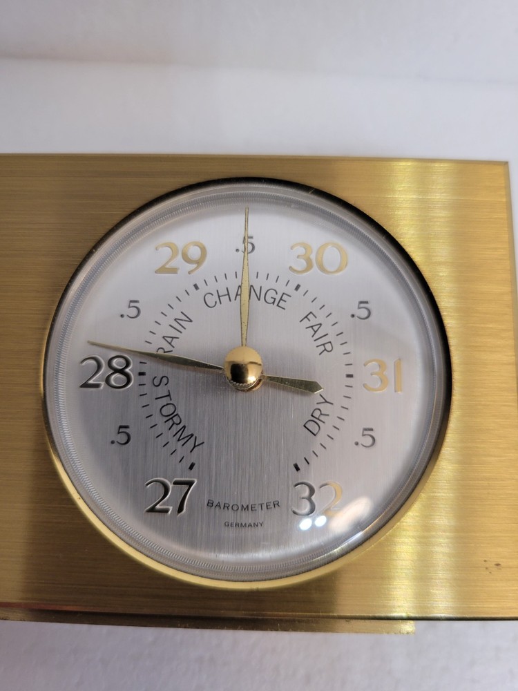 VINTAGE Seth Thomas Clock & BAROMETER. MADE GERMANY (Not Tested)